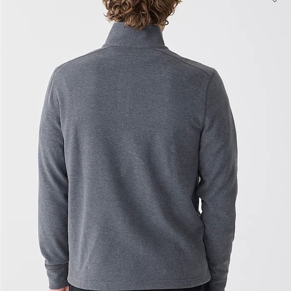 NWOT j crew heather flannel Seaboard soft-knit half-zip pullover - Picture 2 of 4